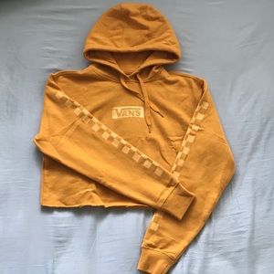 NWT Vans Cropped Yellow Hoodie